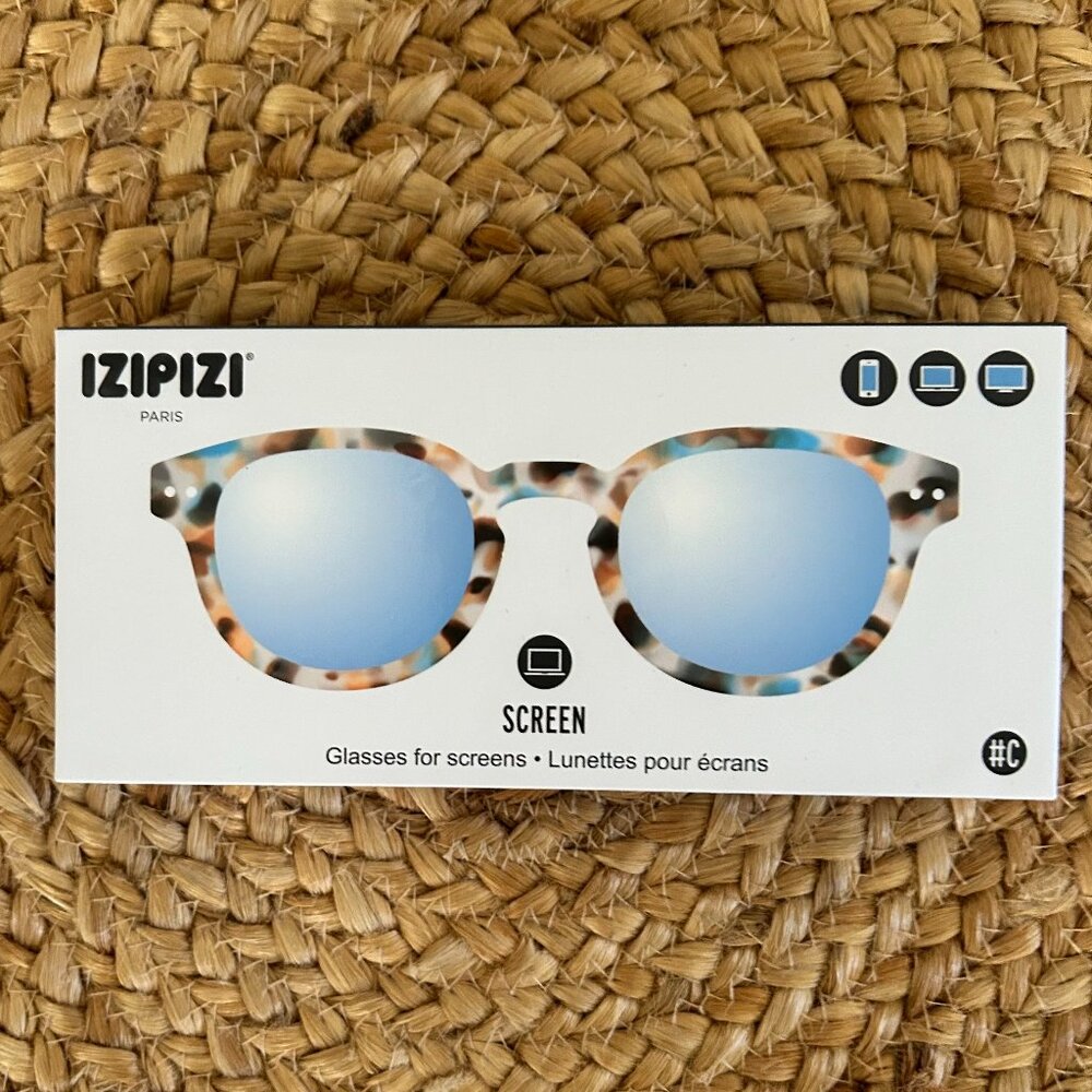 [NWT] Blue Tortoise Screen Glasses by Izipizi